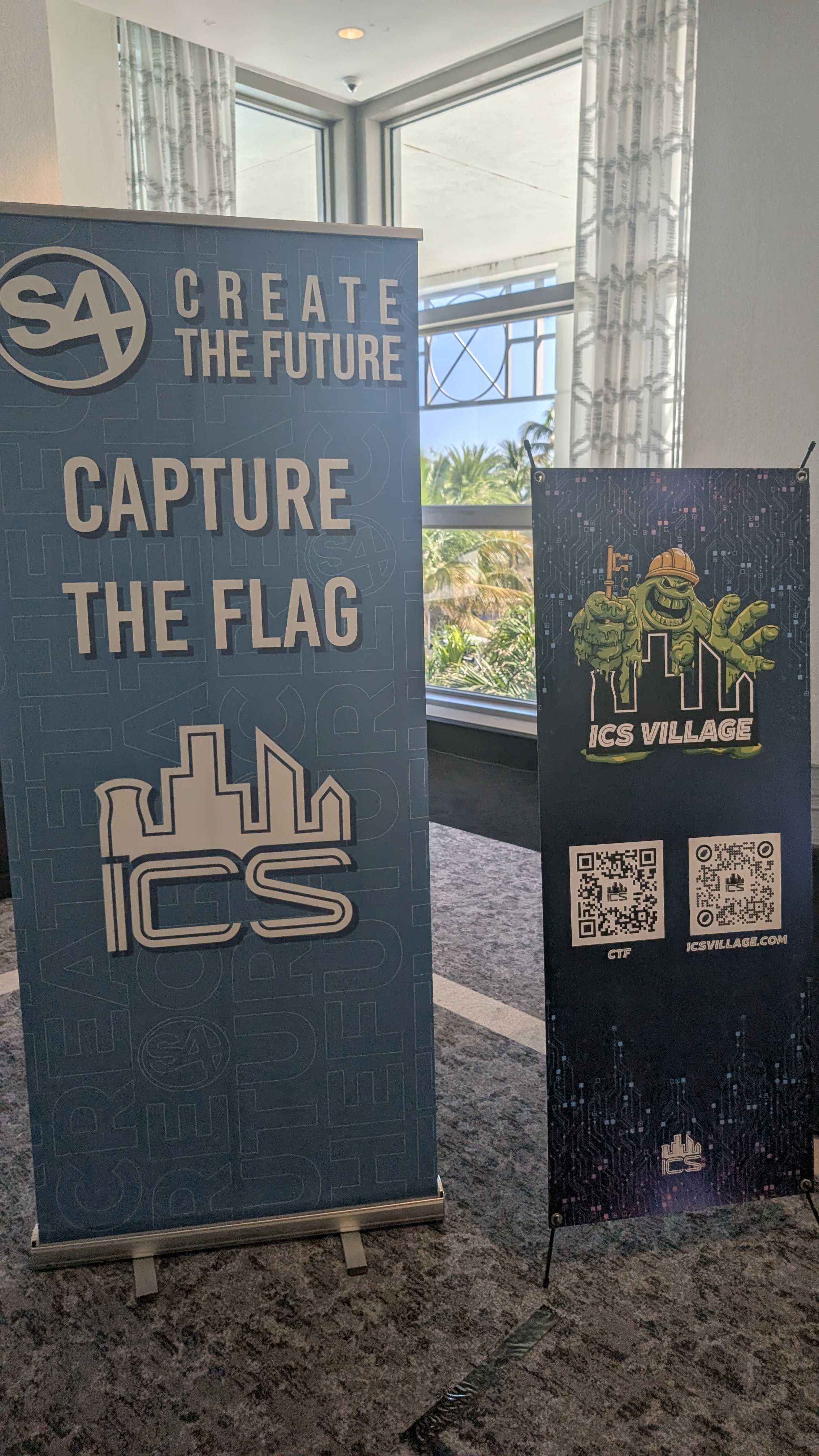 ICS Village and Capture the Flag banners at Critical Effect DC.