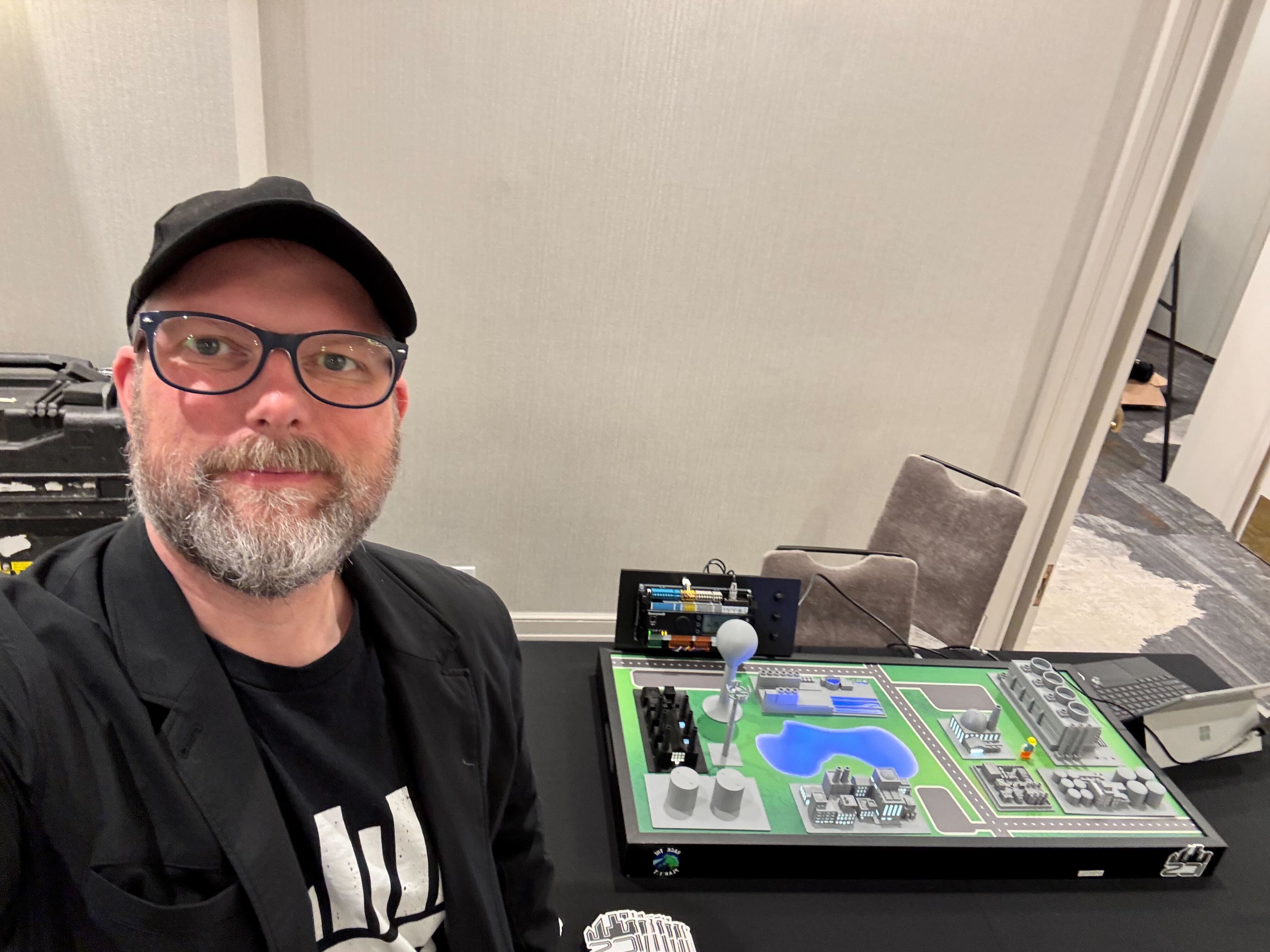 ICS Village instructor with the OTLab Trainer Kit at a partner venue.